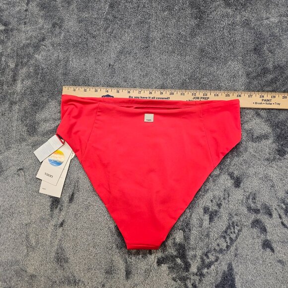 Vuori Dune Bikini Swim Bottom Womens XL red high waisted pocket performance NWT - Picture 8 of 12